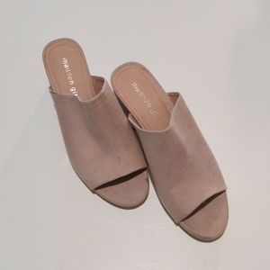 Madden girl chunky heel mules